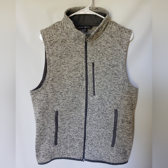 Beverly Hills Polo Club Fleece Zip Vest Size L Color Shades of Gray - Picture 1 of 8